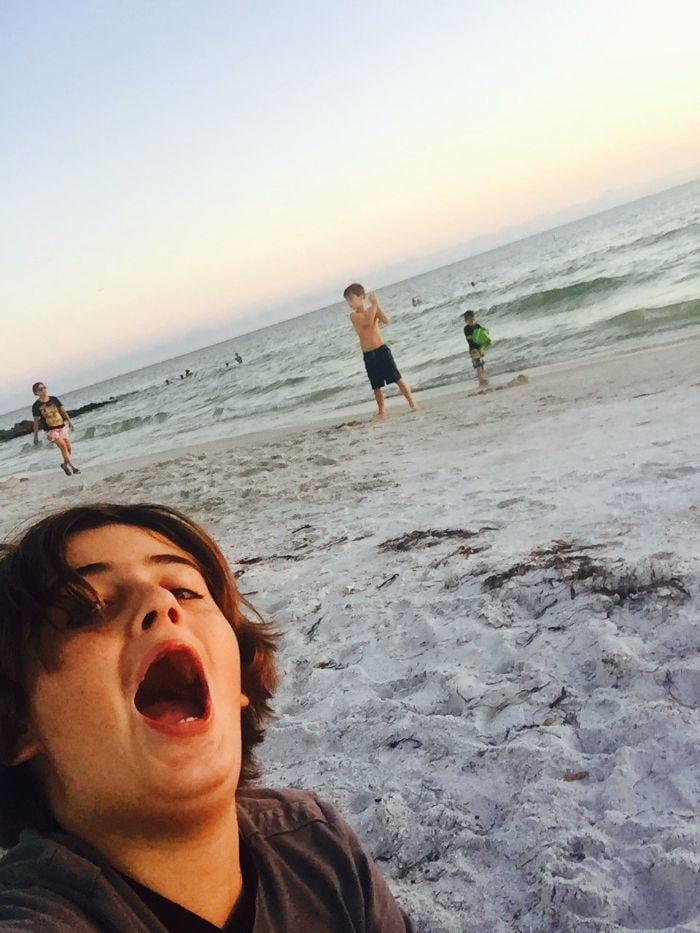 lido beach sarasota selfie