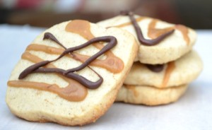 cardamon cookie with chocolate and espresso glaze
