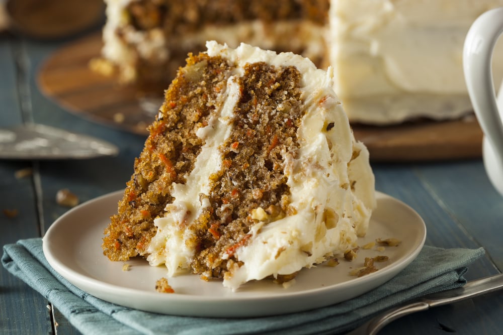 A recipe for classic carrot cake made paleo and gluten free--a perfect addition to Easter brunch. | thesurferskitchen.com