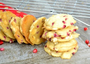 Pomegranate White Chocolate Chip Cookies