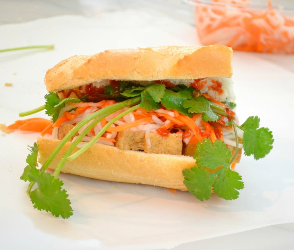 The Vietnamese Banh Mi is my favorite sandwich because of the combination of wildly different flavors and the freshness of it. Perfect for spring! 