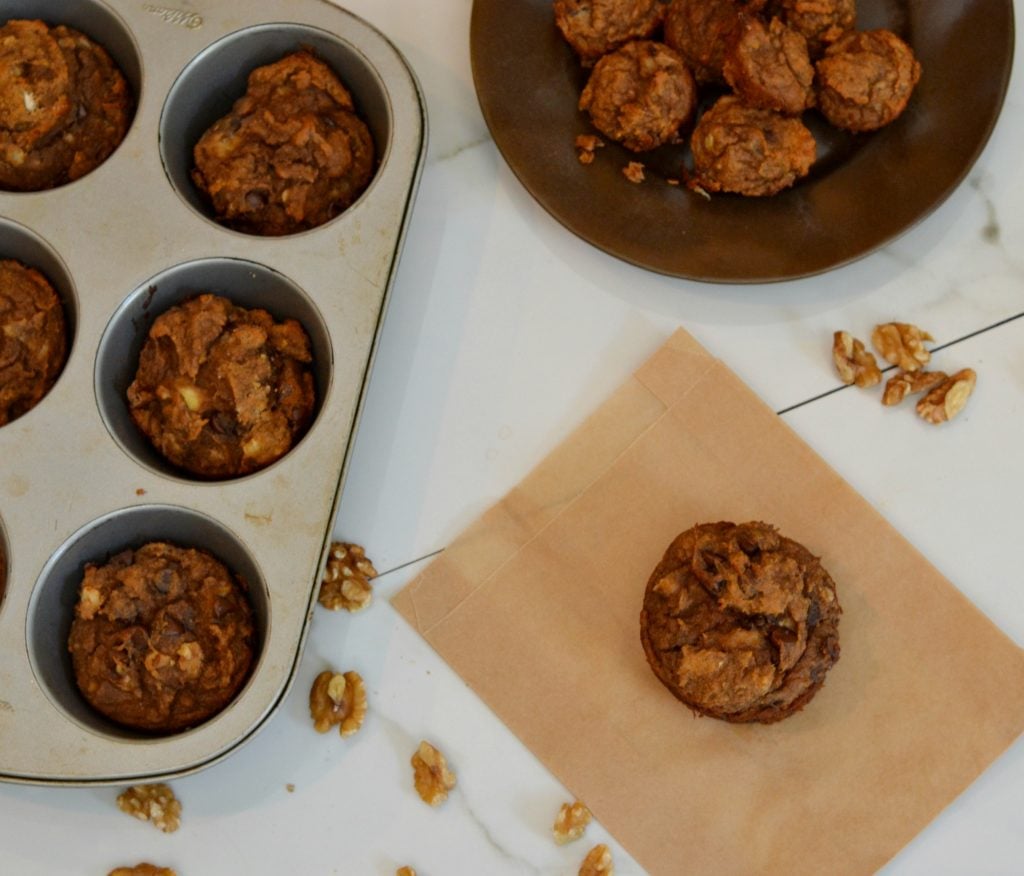 Peanut Butter Banana Muffins| A taste of fall and a great way to use up old bananas. www.thesurferkitchen.com