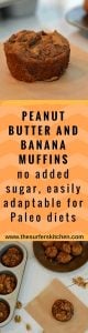 Nut Butter Banana Muffins| No Sugar Added, Paleo Adaptable| www.thesurferskitchen.com