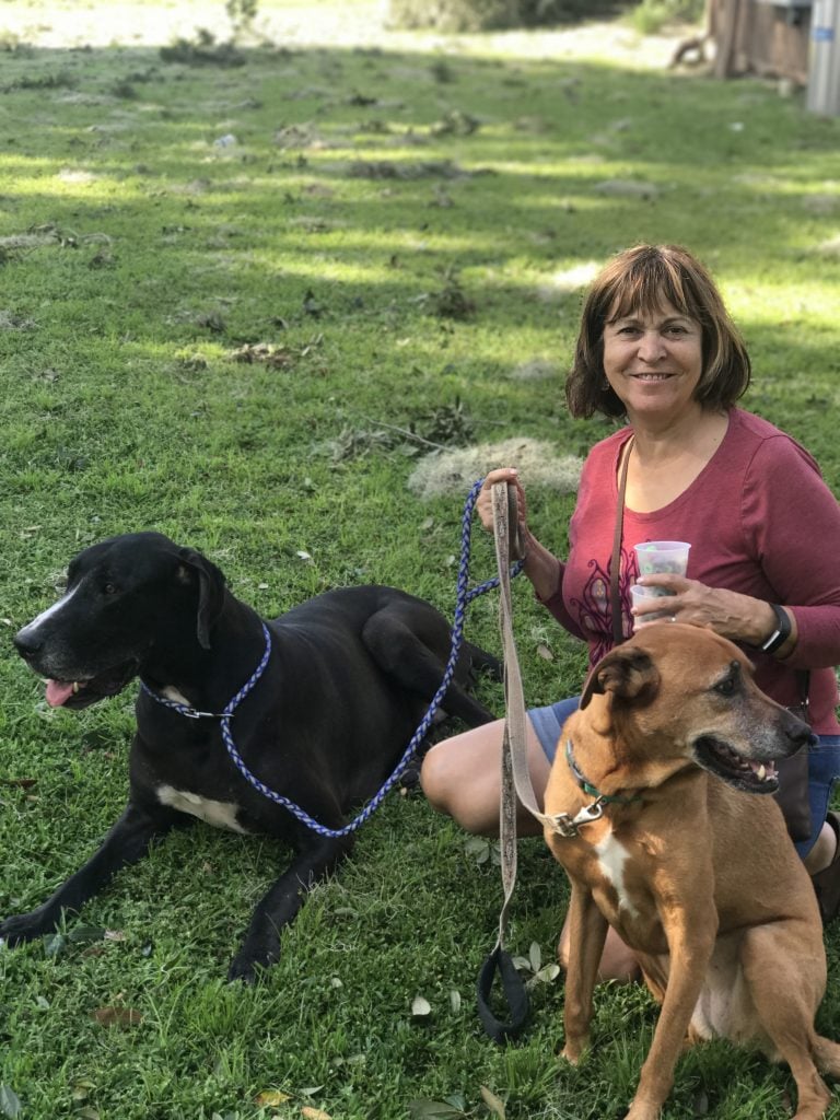 Grandma with Dogs Irma