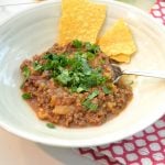 Paleo Chili in the Insta-Pot| An easy weeknight recipe for Paleo or Whole 30 plans. Enjoy with avocado and cilantro. | www.thesurferskitchen.com