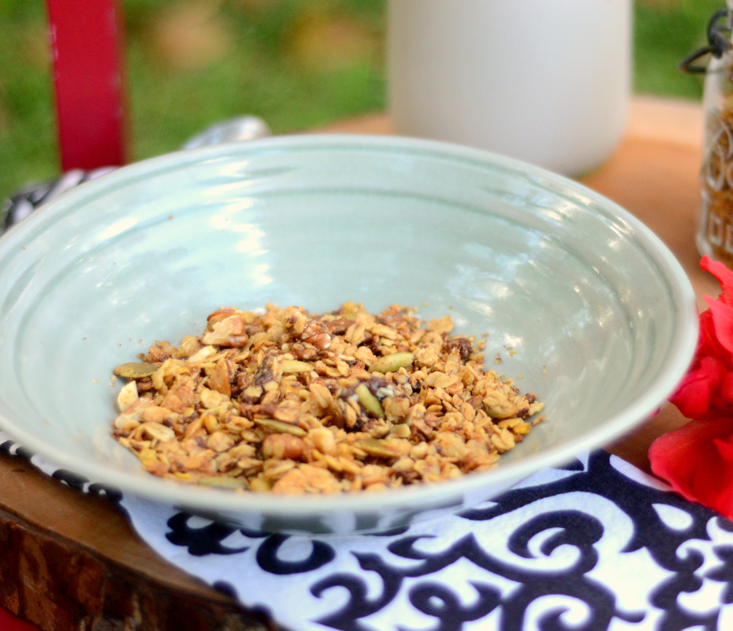 Cashew Butter and Chocolate Granola has to be one of our favorites. I make this at least once a week and it goes fast. | www.thesurferskitchen.com 