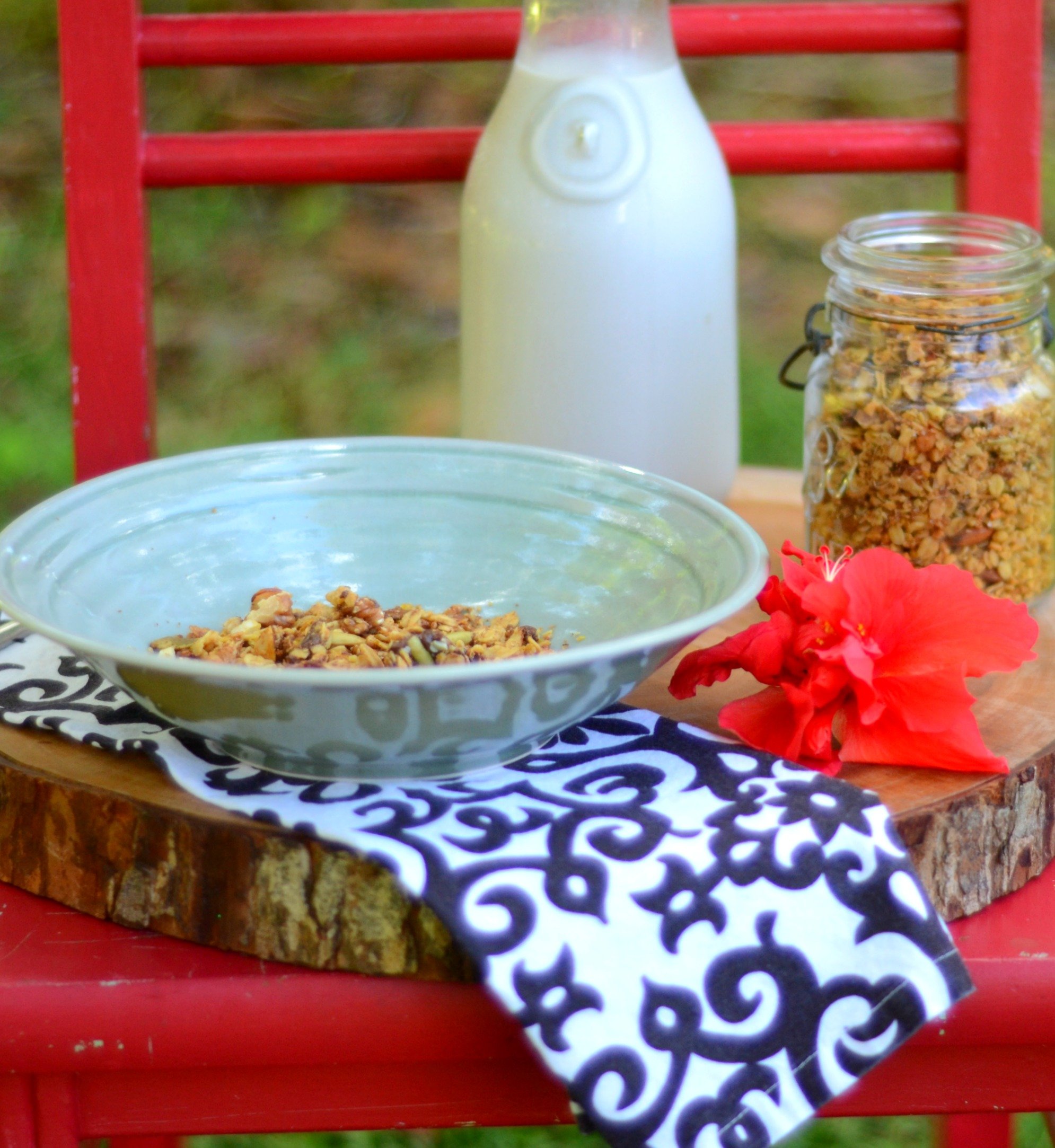 Cashew Butter and Chocolate Granola has to be one of our favorites. I make this at least once a week and it goes fast. | www.thesurferskitchen.com 