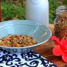 Cashew Butter and Chocolate Granola has to be one of our favorites. I make this at least once a week and it goes fast. | www.thesurferskitchen.com