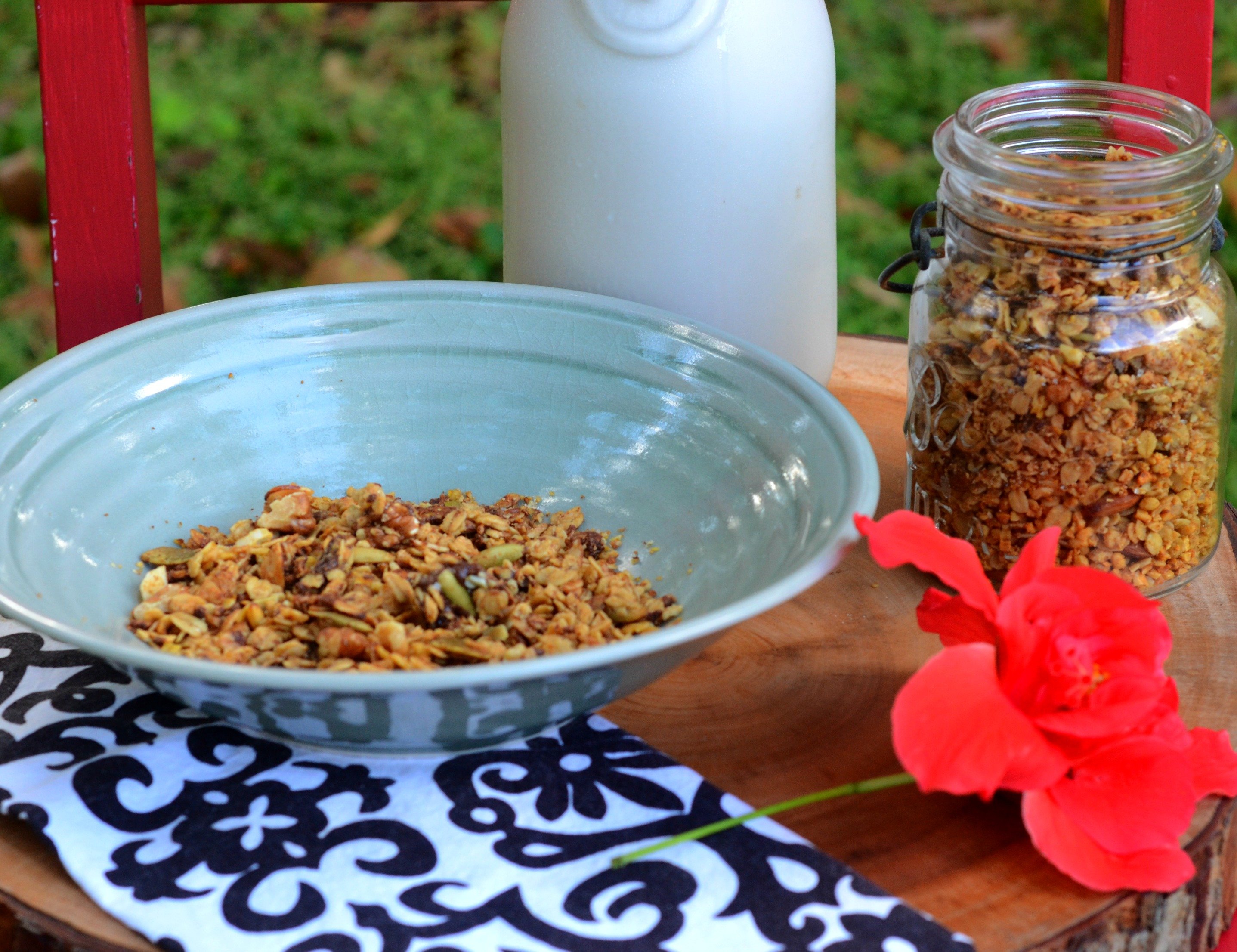 Cashew Butter and Chocolate Granola has to be one of our favorites. I make this at least once a week and it goes fast. | www.thesurferskitchen.com