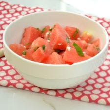 watermelon basil feta salad